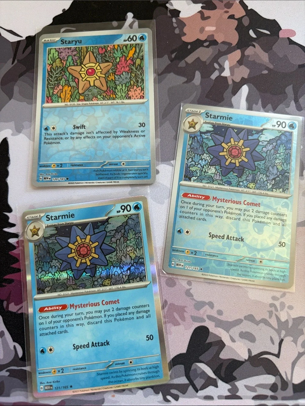 Staryu & Starmie Evolution Pokémon 151 Card Lot | 3 Holo Reverse Holos ✨5/$25✨